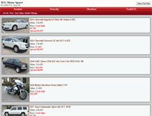 Tablet Screenshot of mgmotors.net